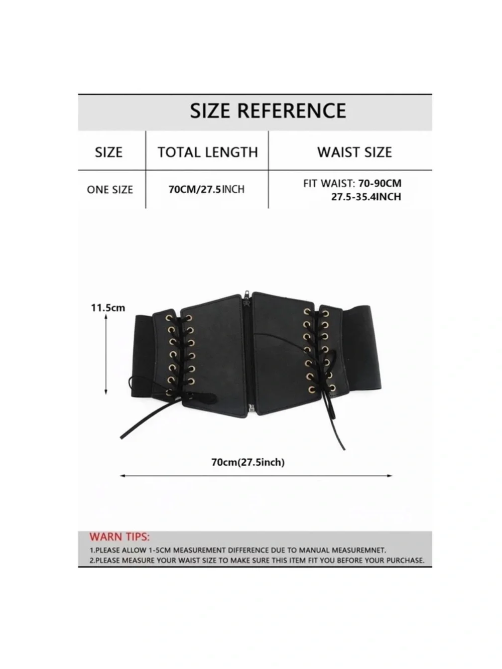 Vegan Leather Lace Up Corset Belt